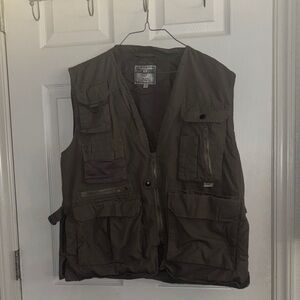 Men's Utility Fishing Vest - Olive Green